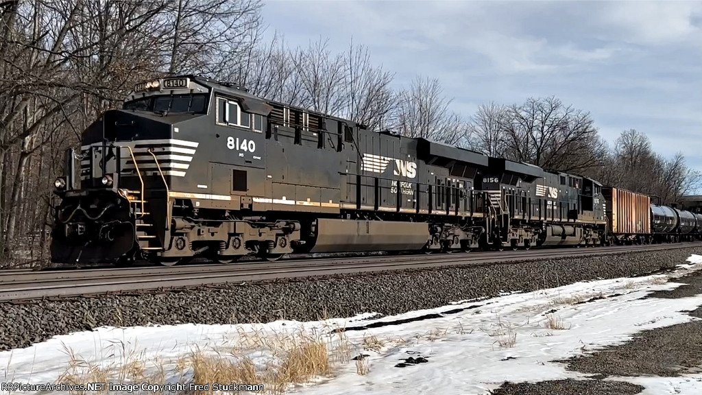 NS 8140 leads the tanker.